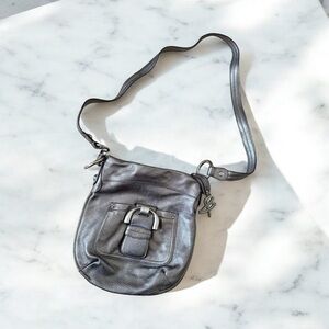 B Makowsky Silver Convertible Bag